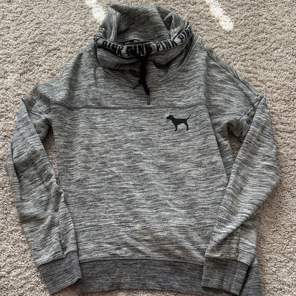 PINK Victoria's Secret Gray Cowl Neck Sweatshirt